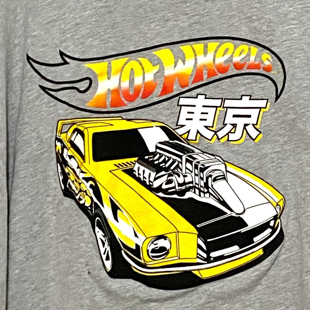 Hot Wheels Tokyo T-Shirt Mens 4XL Gray Collectors Diecast Cars Pop Culture Toys